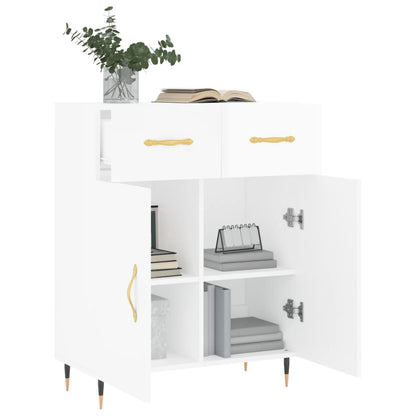 Sideboard Hochglanz-Weiß 69,5x34x90 cm Holzwerkstoff