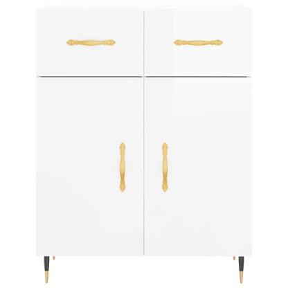 Sideboard Hochglanz-Weiß 69,5x34x90 cm Holzwerkstoff