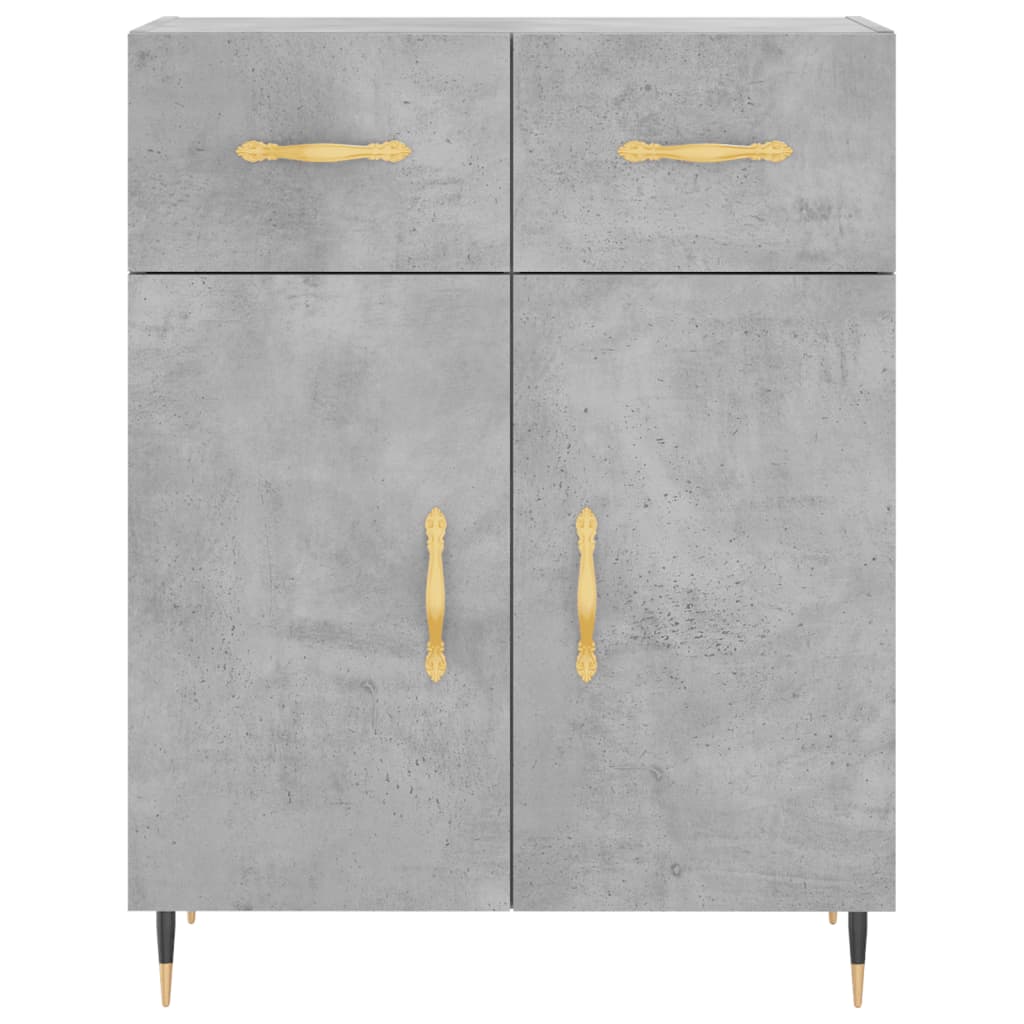 Skænk Beton Grå 69,5x34x90 cm Træ Materiale
