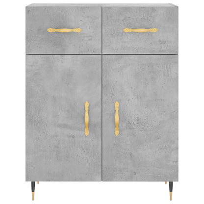 Skænk Beton Grå 69,5x34x90 cm Træ Materiale