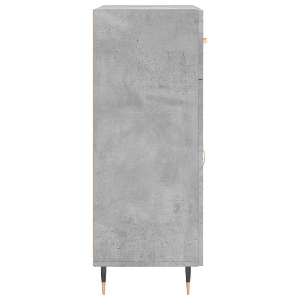 Skænk Beton Grå 69,5x34x90 cm Træ Materiale