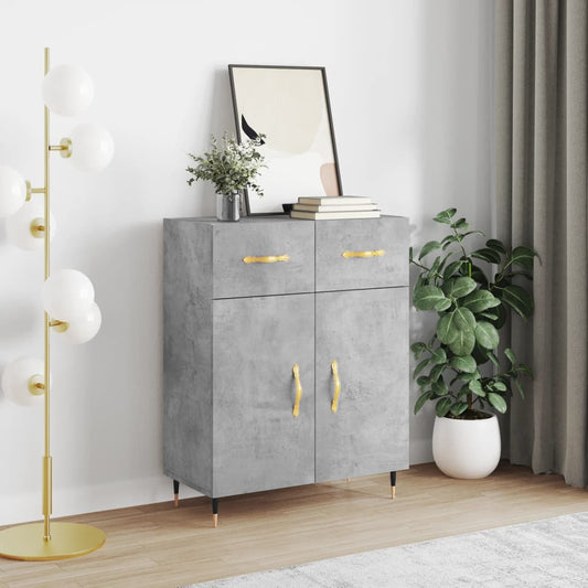 Sideboard Betongrau 69,5x34x90 cm Holzwerkstoff