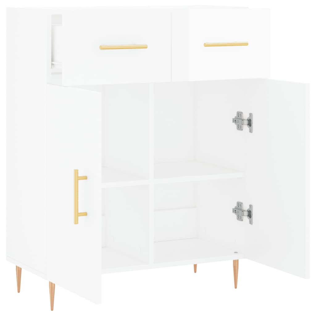 Sideboard Hochglanz-Weiß 69,5x34x90 cm Holzwerkstoff