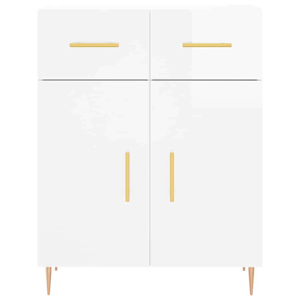 Sideboard Hochglanz-Weiß 69,5x34x90 cm Holzwerkstoff