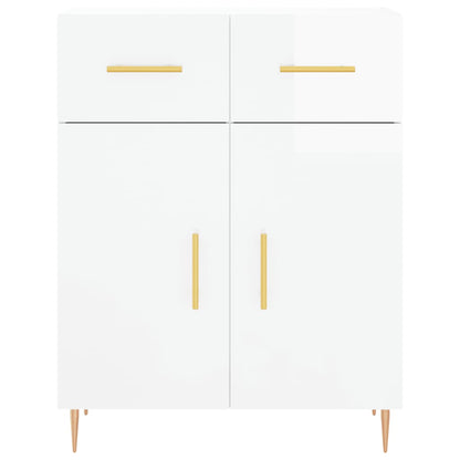 Sideboard Hochglanz-Weiß 69,5x34x90 cm Holzwerkstoff
