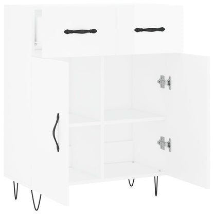 Sideboard Hochglanz-Weiß 69,5x34x90 cm Holzwerkstoff