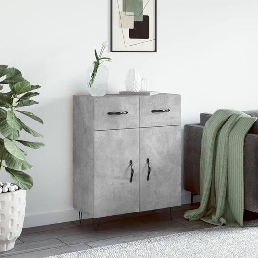 Sideboard Betongrau 69,5x34x90 cm Holzwerkstoff