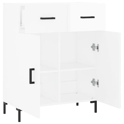 Skænk Højglans Hvid 69,5x34x90 cm Træmateriale