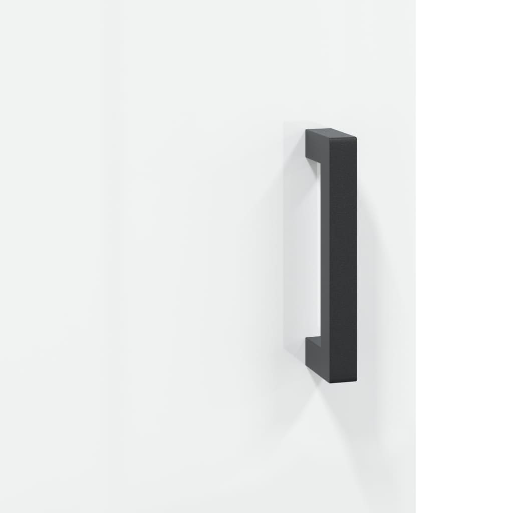 Skænk Højglans Hvid 69,5x34x90 cm Træmateriale