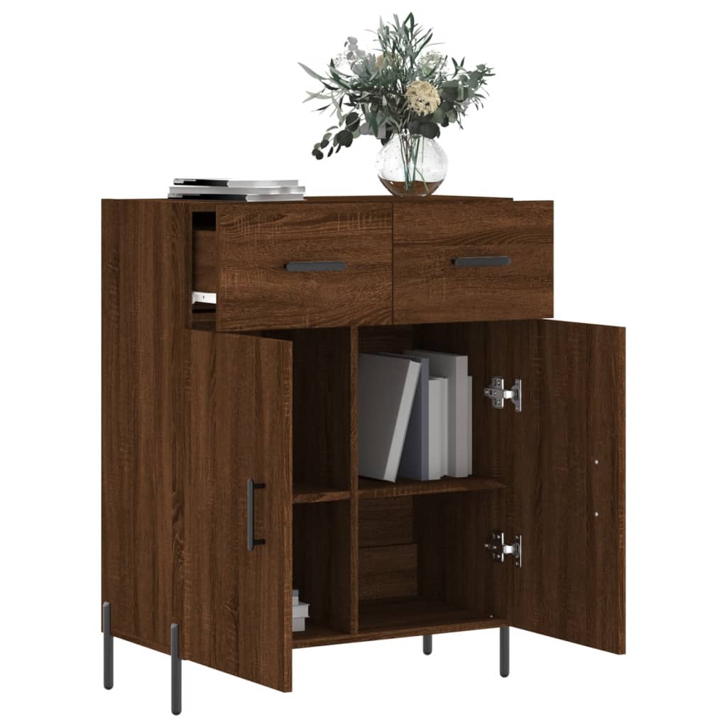 Sideboard Braun Eichen-Optik 69,5x34x90 cm Holzwerkstoff