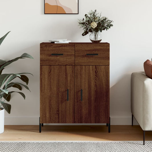 Sideboard Braun Eichen-Optik 69,5x34x90 cm Holzwerkstoff