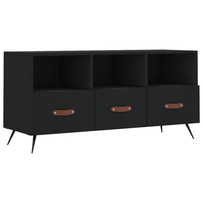 TV-skab Sort 102x36x50 cm Træ Materiale