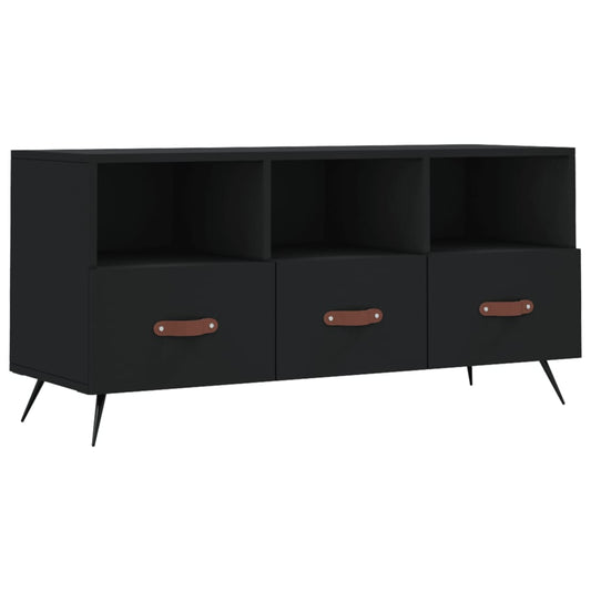 TV-skab Sort 102x36x50 cm Træ Materiale