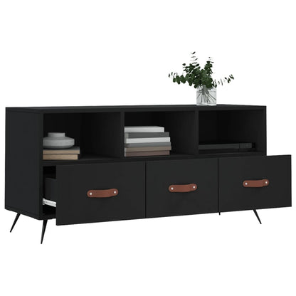 TV-skab Sort 102x36x50 cm Træ Materiale