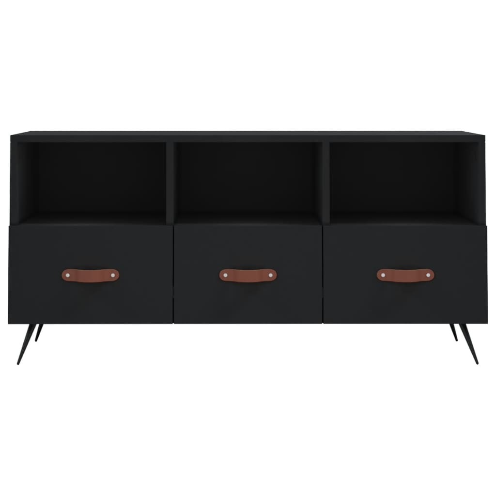 TV-skab Sort 102x36x50 cm Træ Materiale
