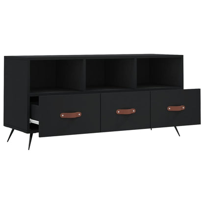 TV-skab Sort 102x36x50 cm Træ Materiale