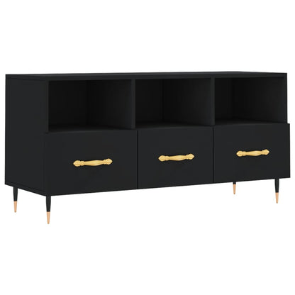 TV-skab Sort 102x36x50 cm Træ Materiale