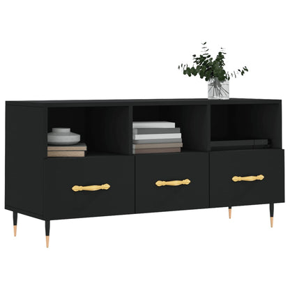 TV-skab Sort 102x36x50 cm Træ Materiale