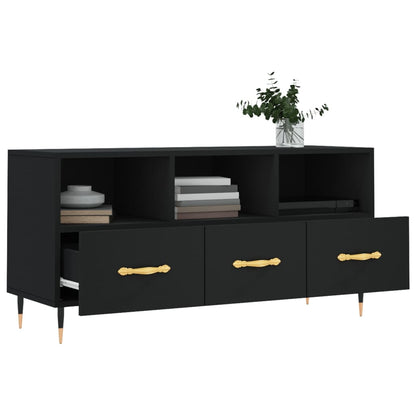 TV-skab Sort 102x36x50 cm Træ Materiale