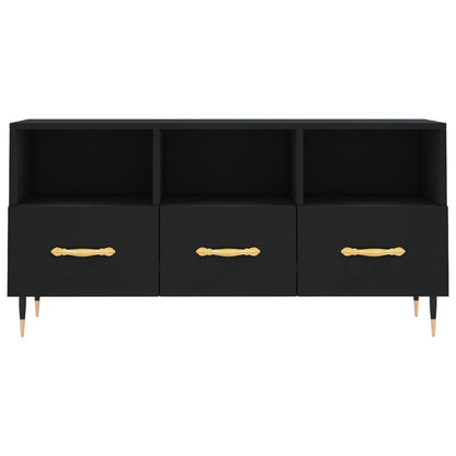 TV-skab Sort 102x36x50 cm Træ Materiale