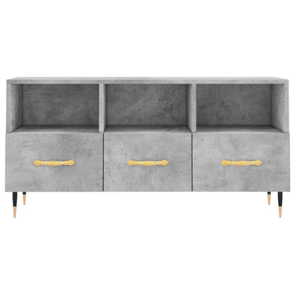 TV-Schrank Betongrau 102x36x50 cm Holzwerkstoff
