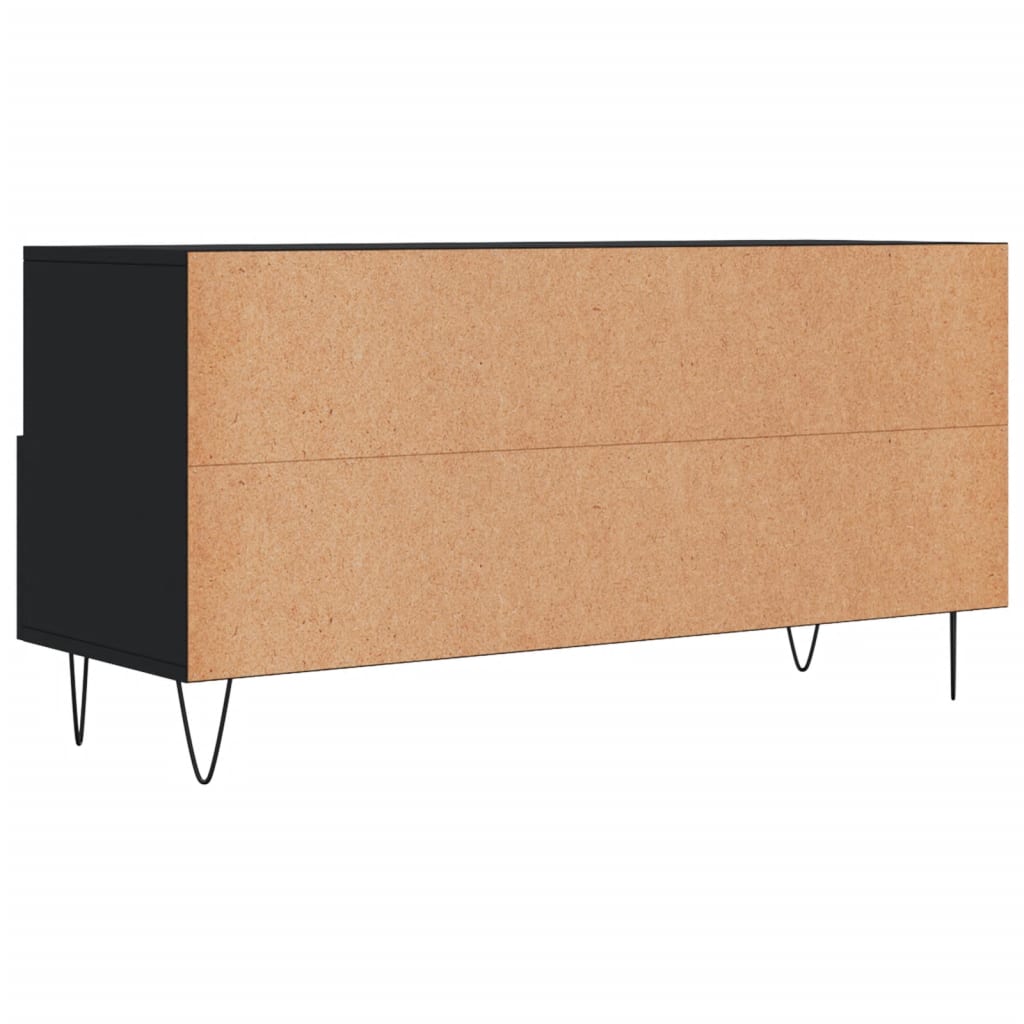 TV-skab Sort 102x36x50 cm Træ Materiale