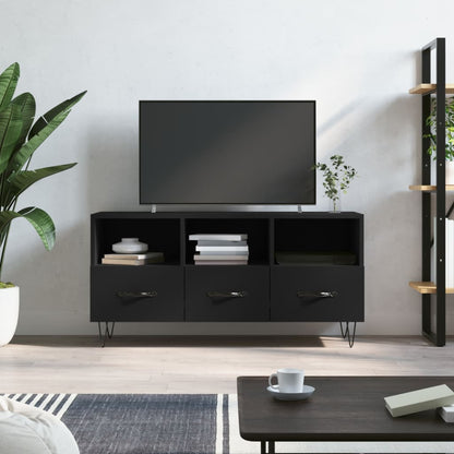 TV-skab Sort 102x36x50 cm Træ Materiale