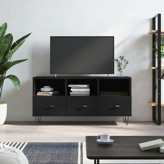 TV-skab Sort 102x36x50 cm Træ Materiale
