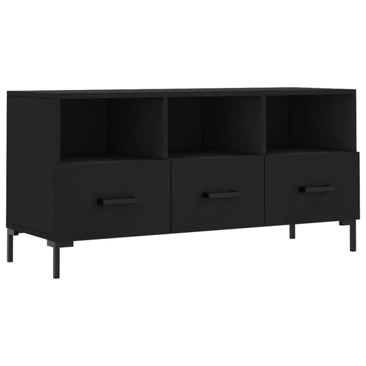 TV-skab Sort 102x36x50 cm Træ Materiale
