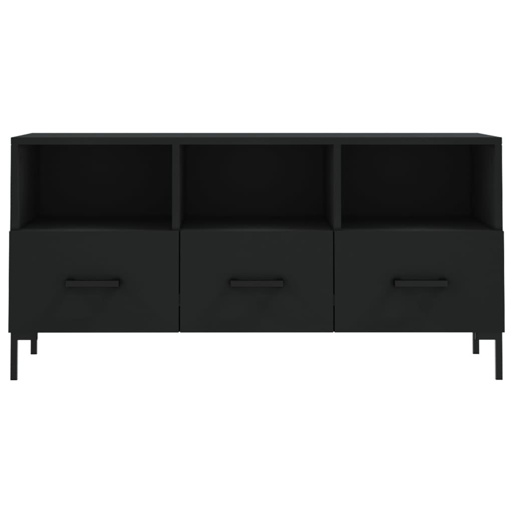 TV-skab Sort 102x36x50 cm Træ Materiale