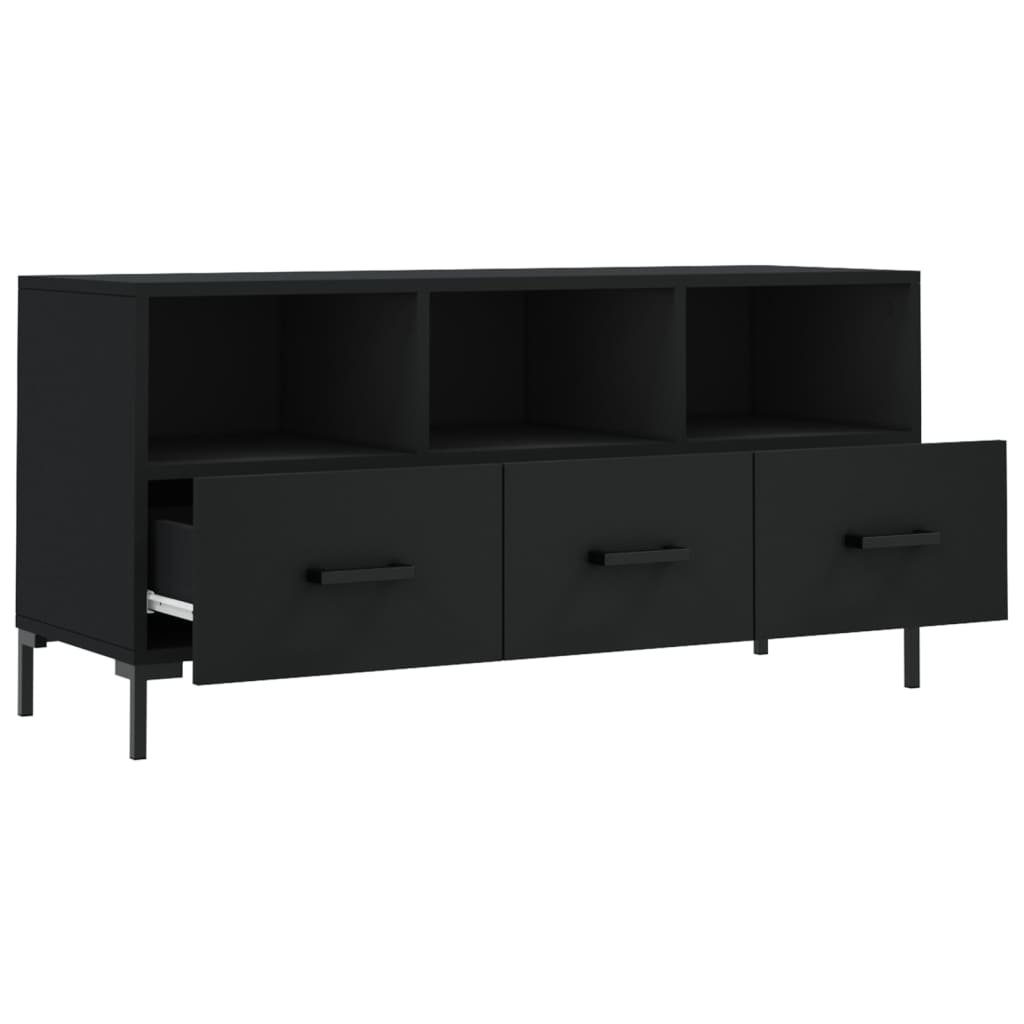 TV-skab Sort 102x36x50 cm Træ Materiale