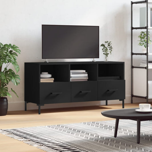 TV-skab Sort 102x36x50 cm Træ Materiale