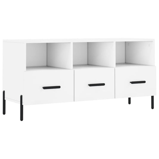 TV-skab Hvid 102x36x50 cm Træ Materiale