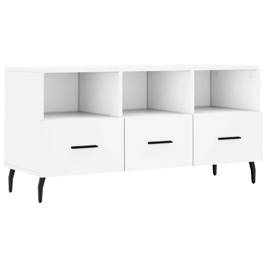 TV-skab Hvid 102x36x50 cm Træ Materiale