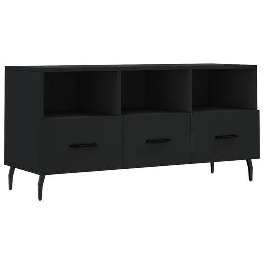 TV-skab Sort 102x36x50 cm Træ Materiale