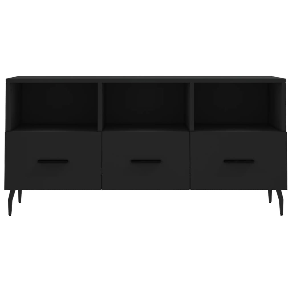 TV-skab Sort 102x36x50 cm Træ Materiale