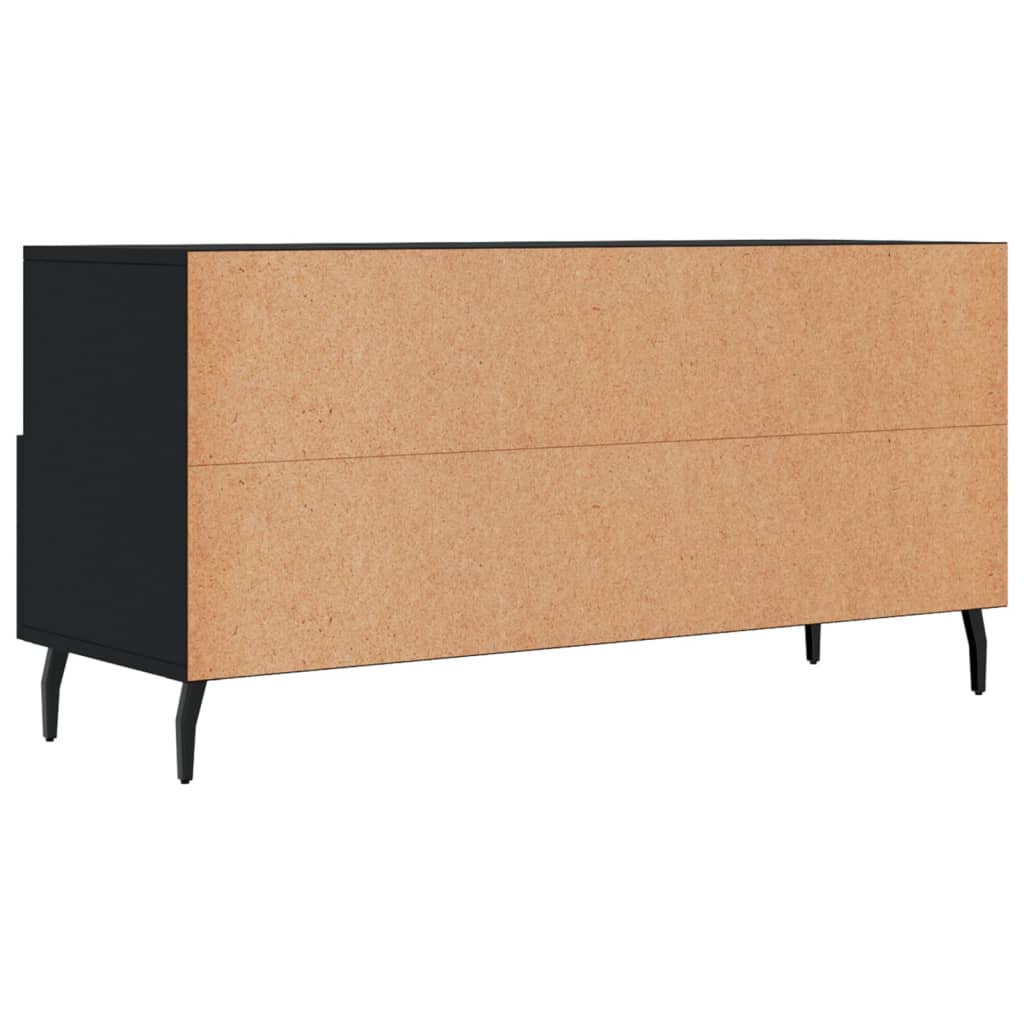 TV-skab Sort 102x36x50 cm Træ Materiale
