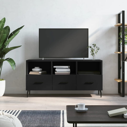 TV-skab Sort 102x36x50 cm Træ Materiale