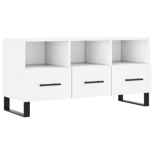 TV-skab Hvid 102x36x50 cm Træ Materiale