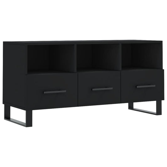 TV-skab Sort 102x36x50 cm Træ Materiale