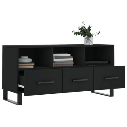 TV-skab Sort 102x36x50 cm Træ Materiale