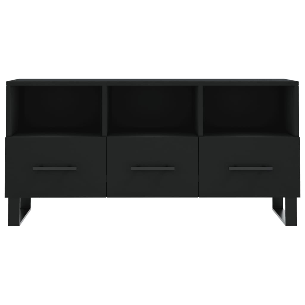 TV-skab Sort 102x36x50 cm Træ Materiale