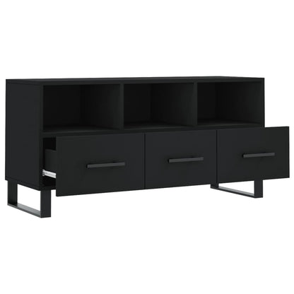 TV-skab Sort 102x36x50 cm Træ Materiale