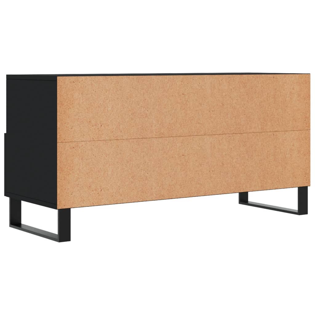 TV-skab Sort 102x36x50 cm Træ Materiale