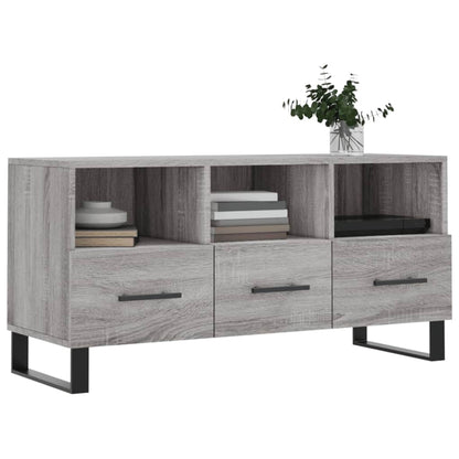 TV-skab Grå Sonoma 102x36x50 cm Træ Materiale