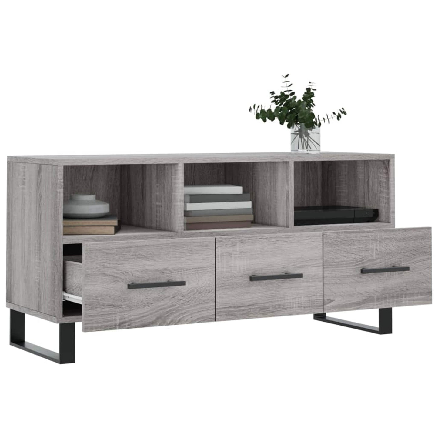 TV-skab Grå Sonoma 102x36x50 cm Træ Materiale