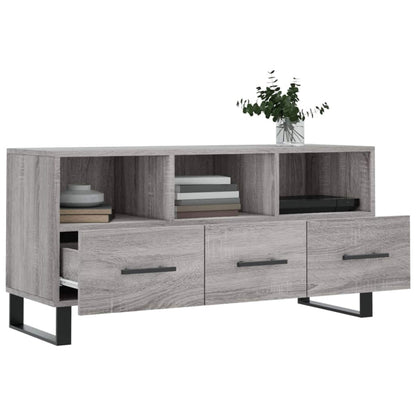 TV-skab Grå Sonoma 102x36x50 cm Træ Materiale