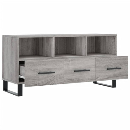 TV-skab Grå Sonoma 102x36x50 cm Træ Materiale
