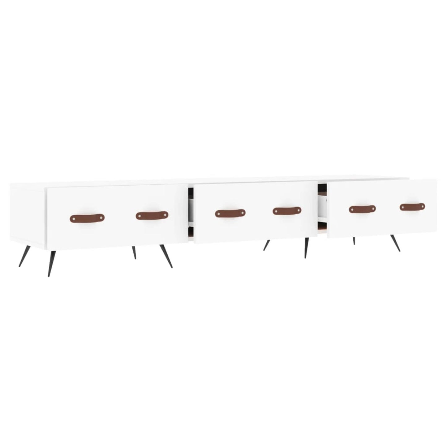 TV-skab Hvid 150x36x30 cm Træ Materiale