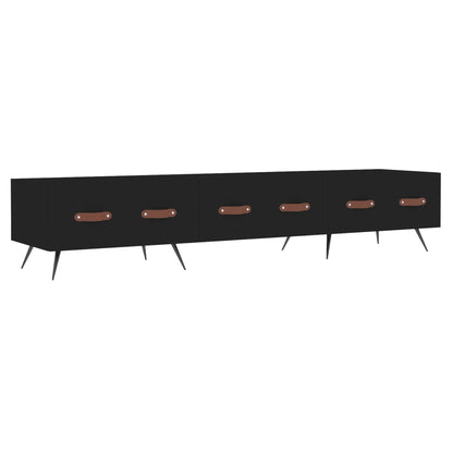TV-skab Sort 150x36x30 cm Træ Materiale